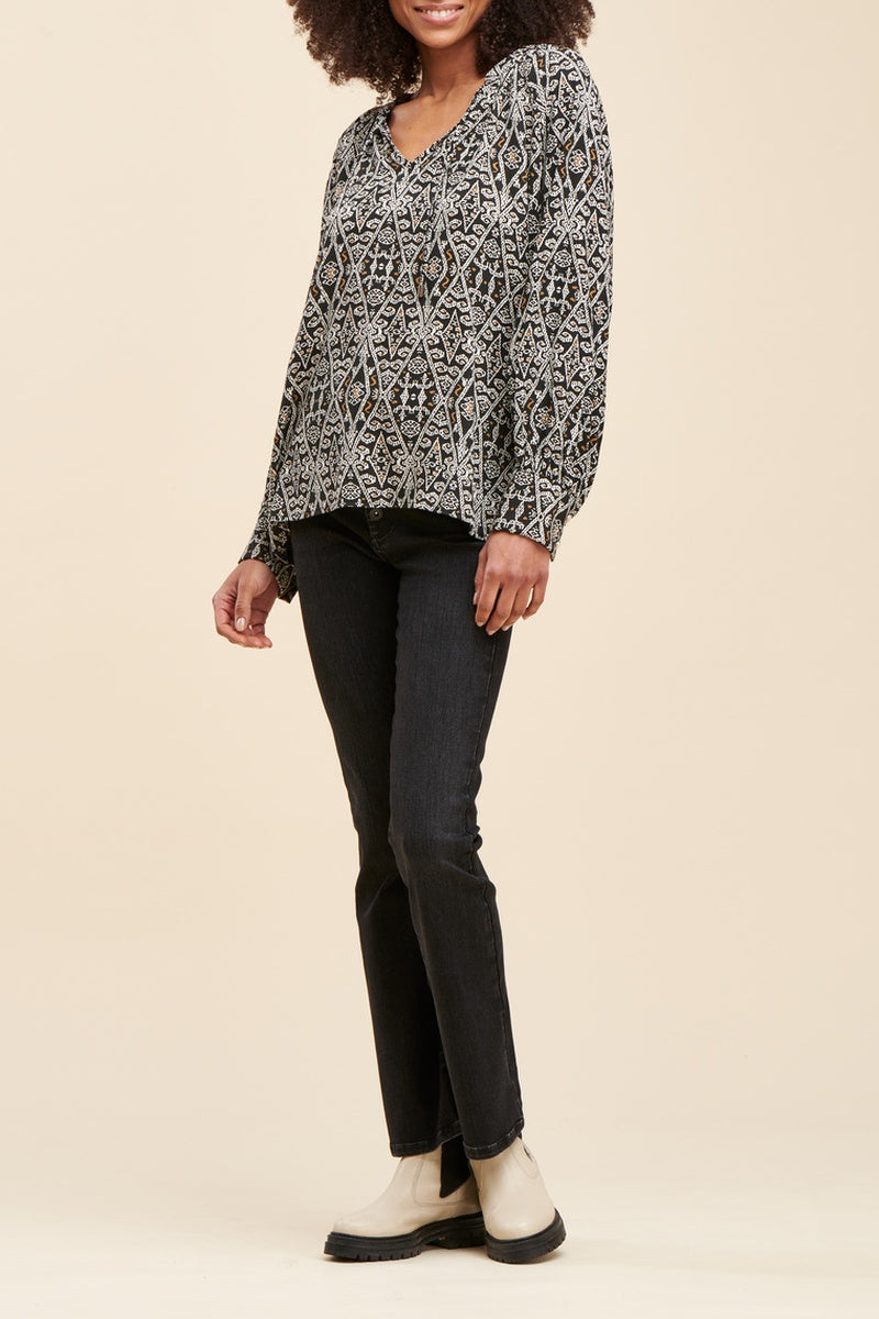 La Fée Maraboutée - Blouse Pandi Noir Et Écru