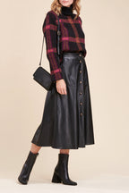 La Fée Maraboutée - Ramure High-Waist Midi Skirt Black