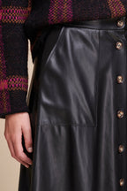 La Fée Maraboutée - Ramure High-Waist Midi Skirt Black