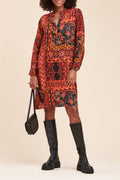 La Fée Maraboutée - Robe Droite Payant Orange