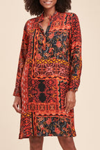 La Fée Maraboutée - Robe Droite Payant Orange