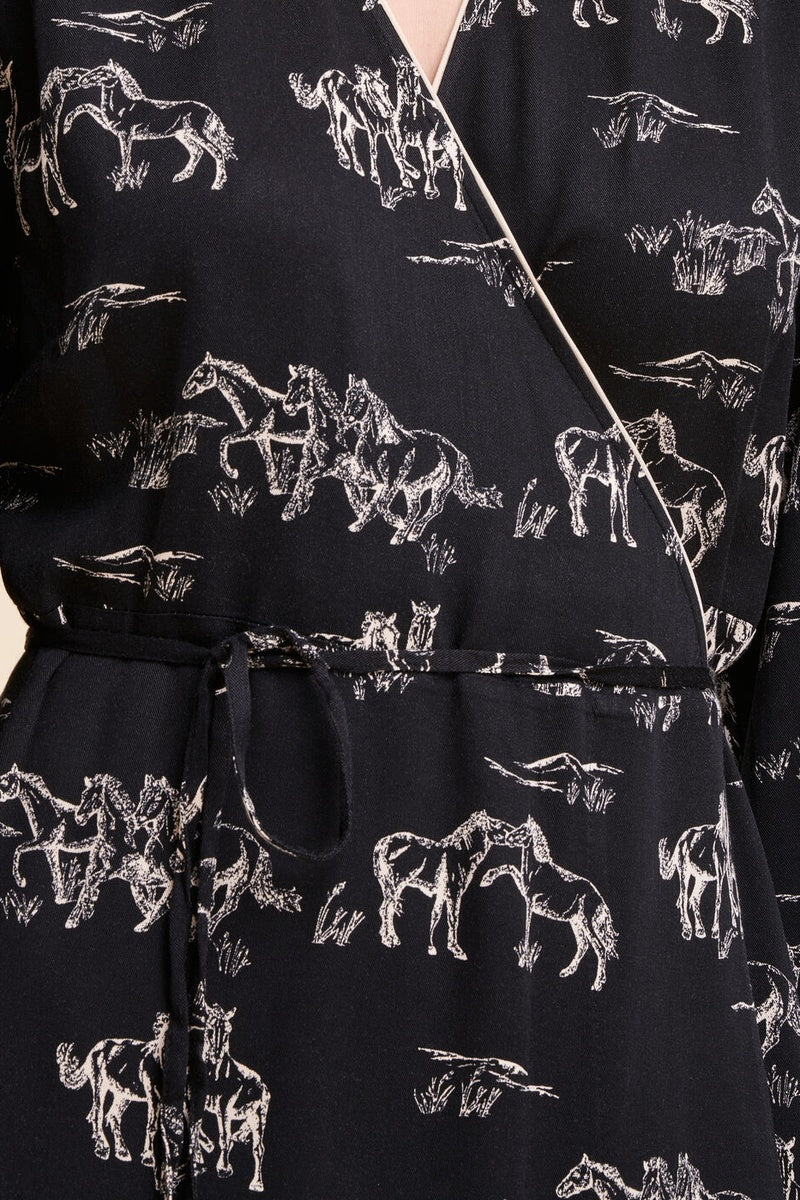 La Fée Maraboutée - Robe Portefeuille Radama Noir