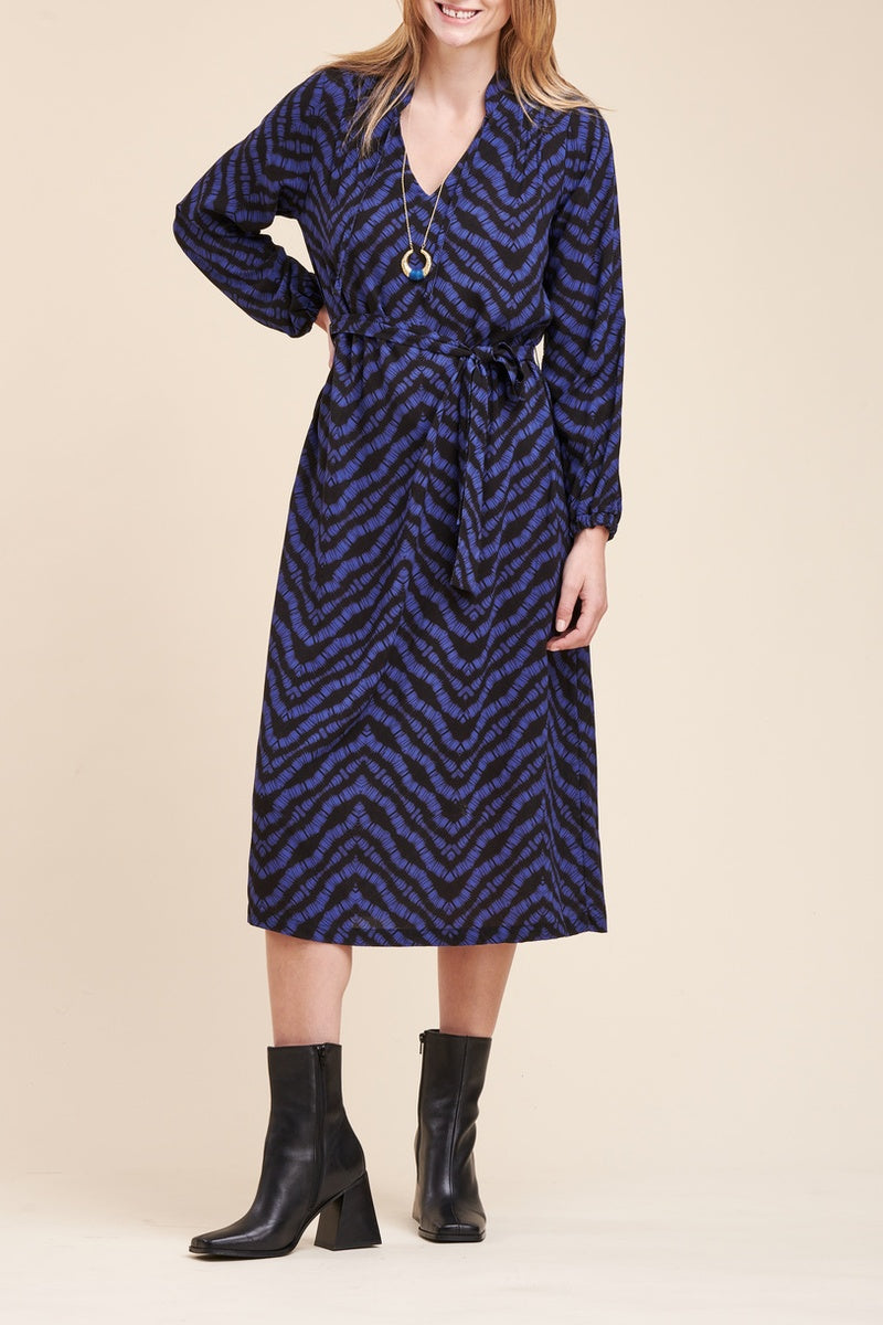 La Fée Maraboutée - Robe Midi Ridji Bleu Marine