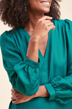 La Fée Maraboutée - Roma Straight Dress Teal Blue