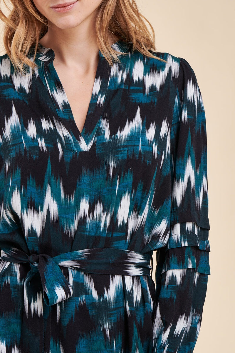 La Fée Maraboutée - Romane Straight Dress Petrol Blue