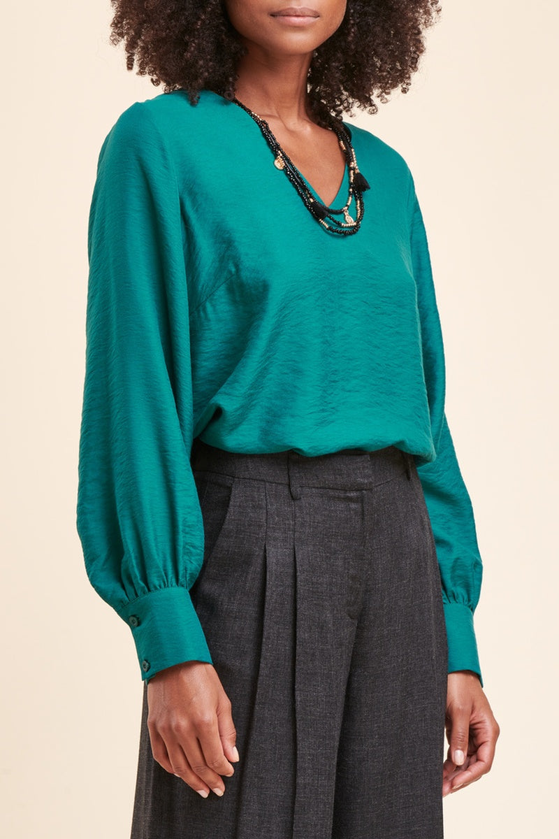 La Fée Maraboutée - Calor Teal Blue Blouse