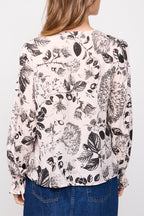 La Fée Maraboutée - Blouse Colette Beige Et Noir
