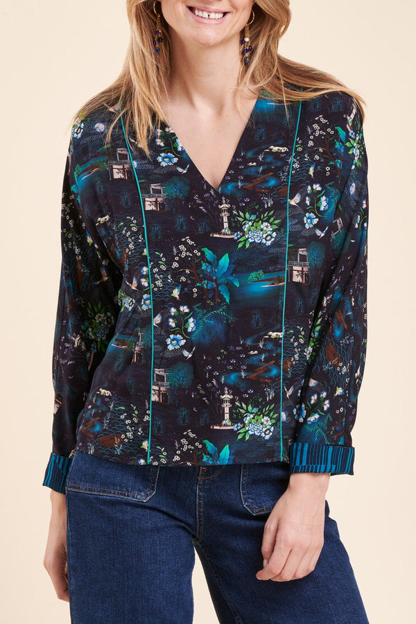 La Fée Maraboutée - Blusa Rare Azul Marino