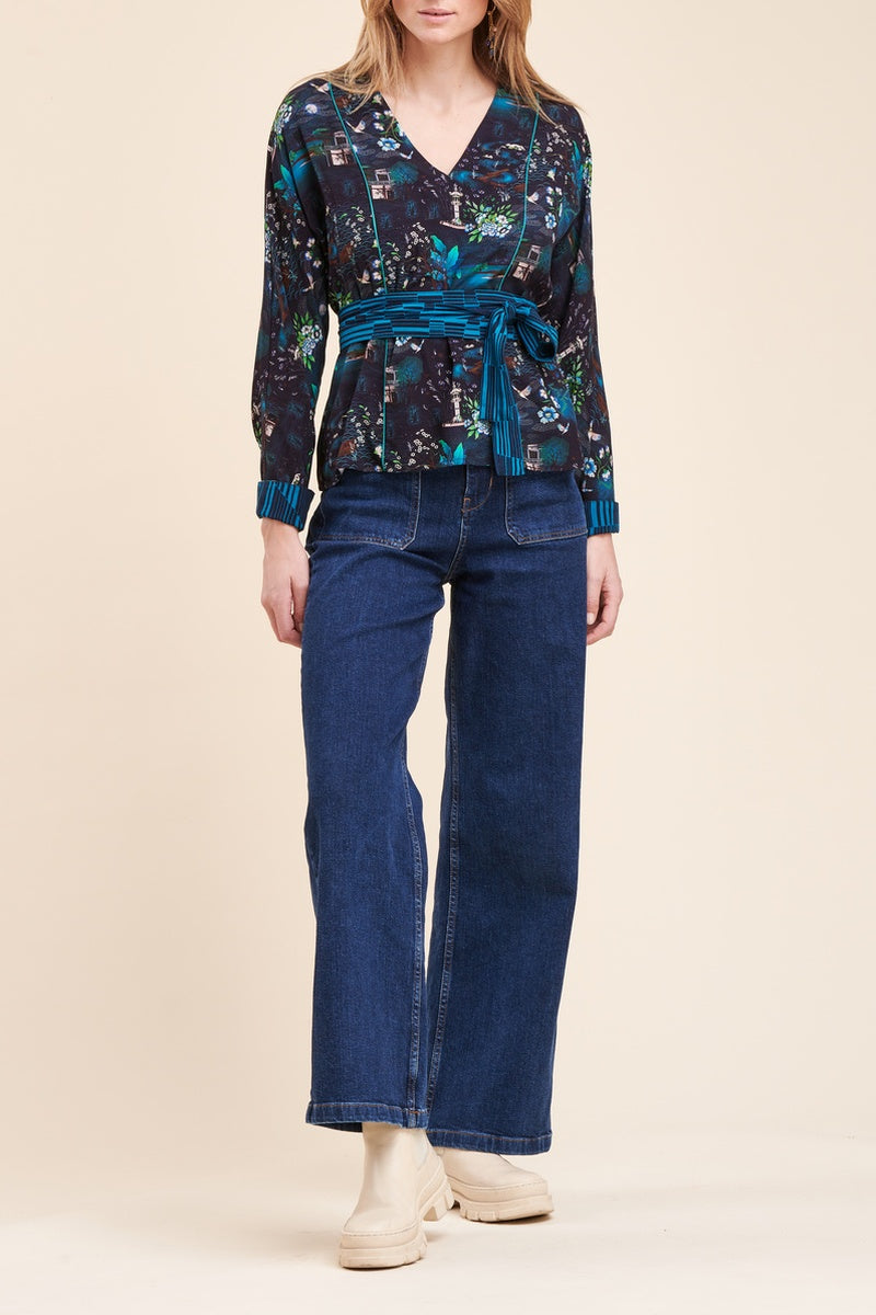 La Fée Maraboutée - Rare Navy Blue Blouse