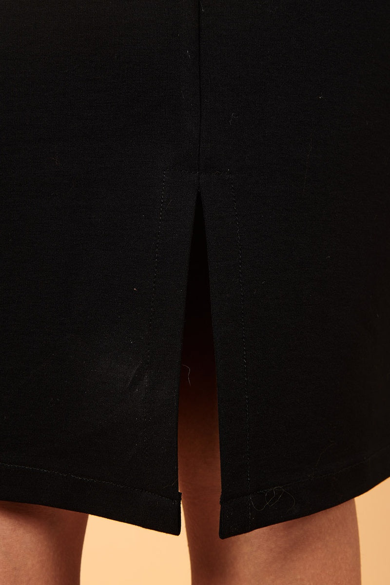 La Fée Maraboutée - Choco Black High-Waist Midi Skirt