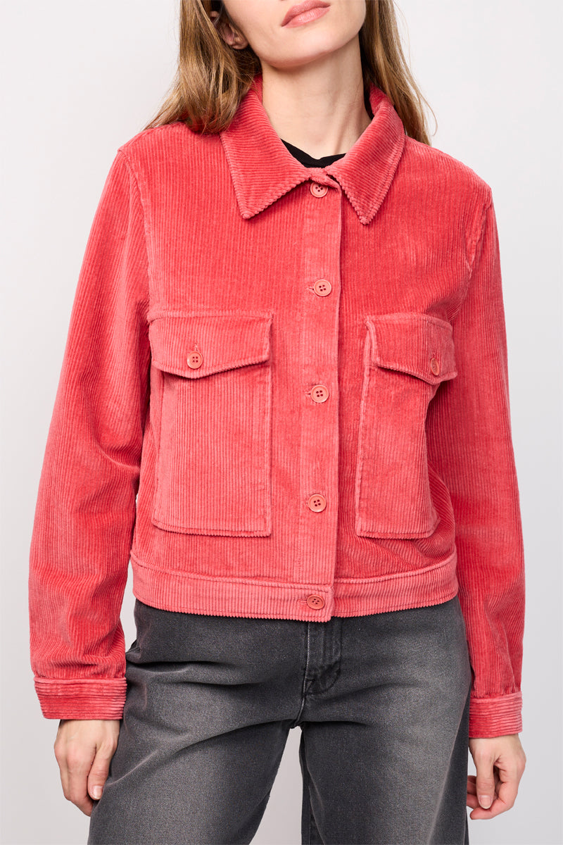 Veste En Velours Côtelé Papete Rouge Brique