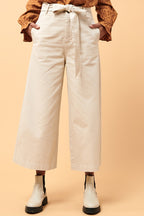 La Fée Maraboutée - Jupe-Culotte Taille Haute Cabour Ecru