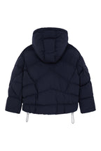 Navy Blue Hood Puffer Jacket - Unisex