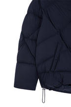 Navy Blue Hood Puffer Jacket - Unisex