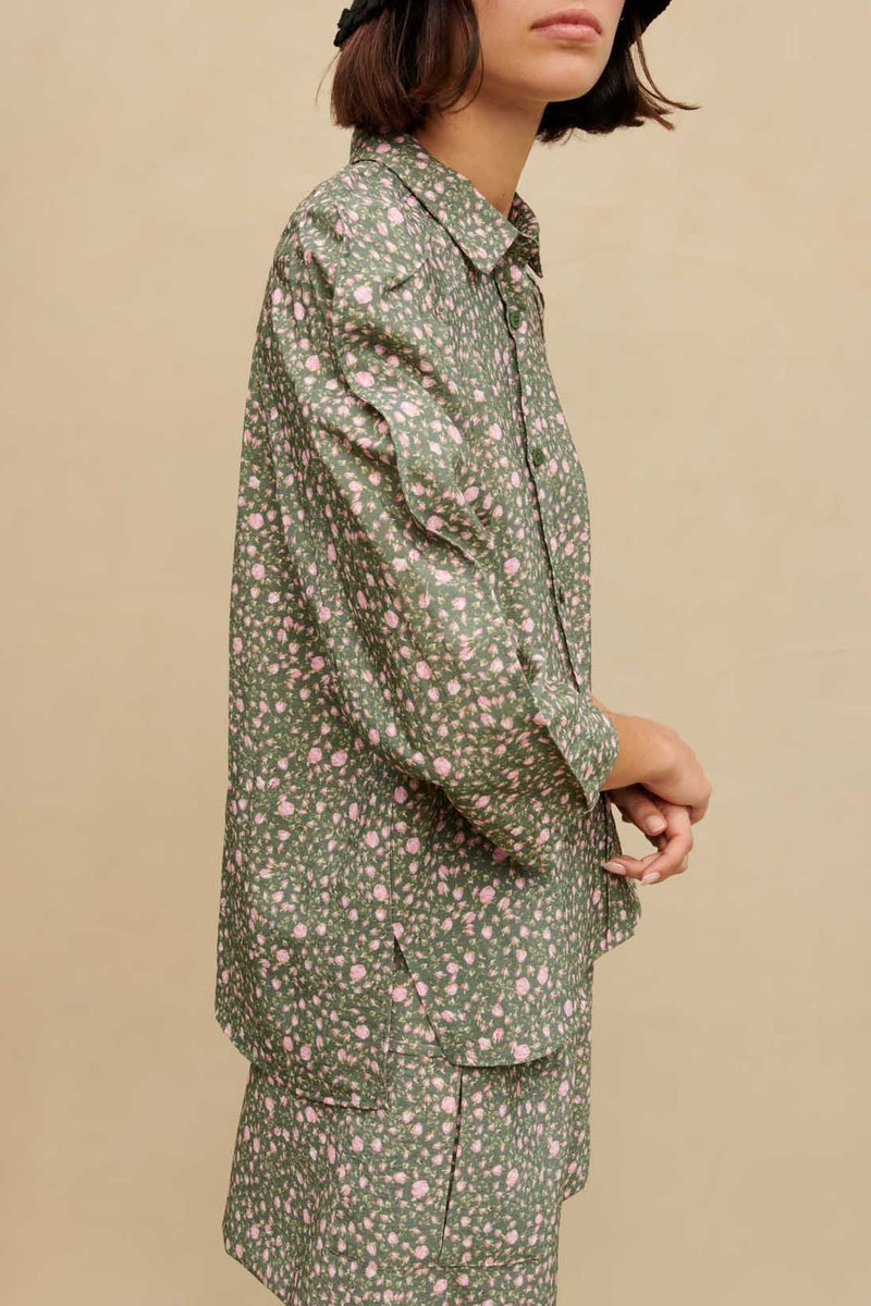 Blouse - Rose and Khaki