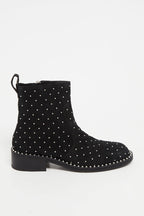 Bottines En Nubuck - Noir - Femme