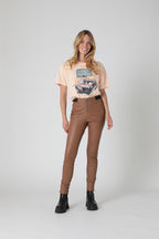 Sheepskin Leather Pants - Camel
