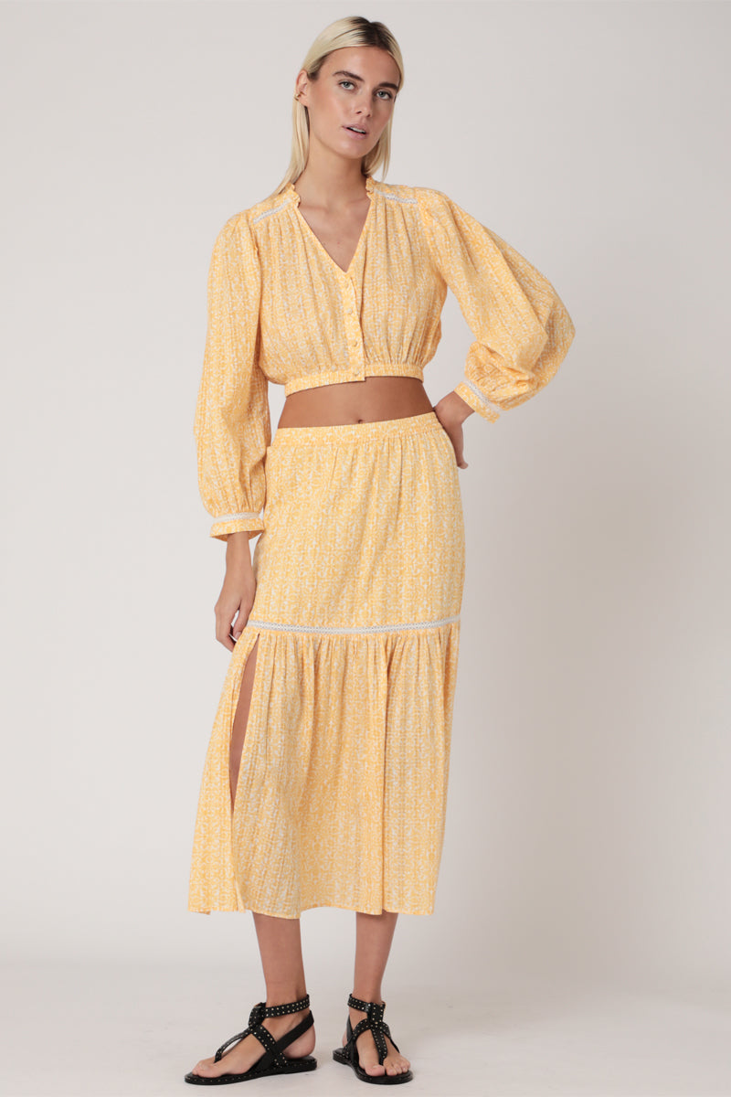 Berenice - Chemise Courte Imprimé Manc Ballon - Sunshine