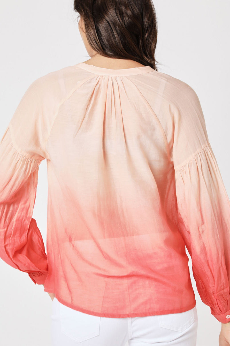 Tie & Dye Oversized Shirt - Brick