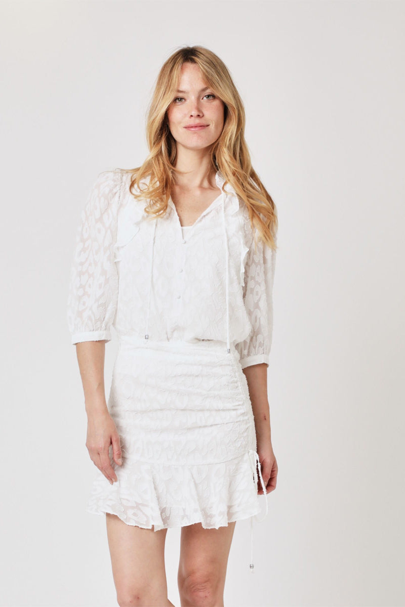 Short Plain Skirt - Off White