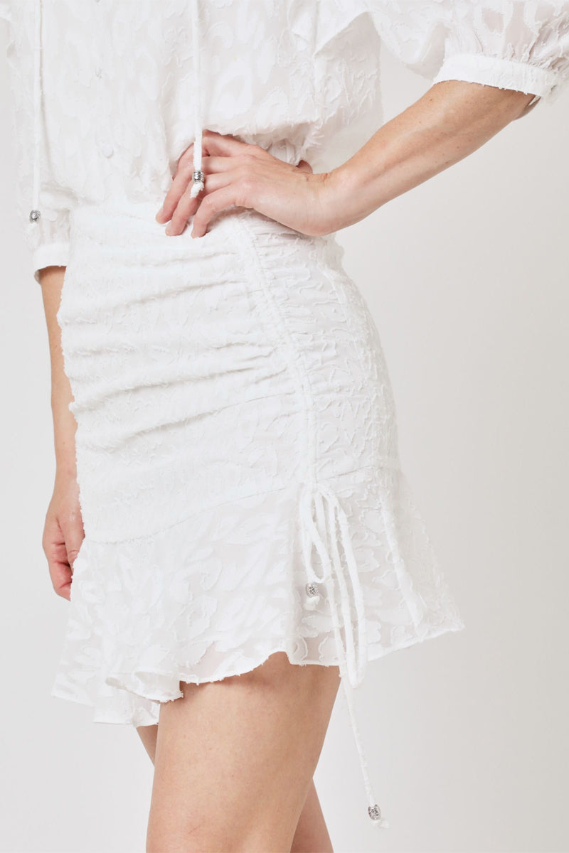 Short Plain Skirt - Off White