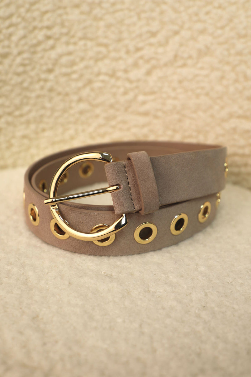 Berenice - Ceinture Seude Boucle Metal - Terracota