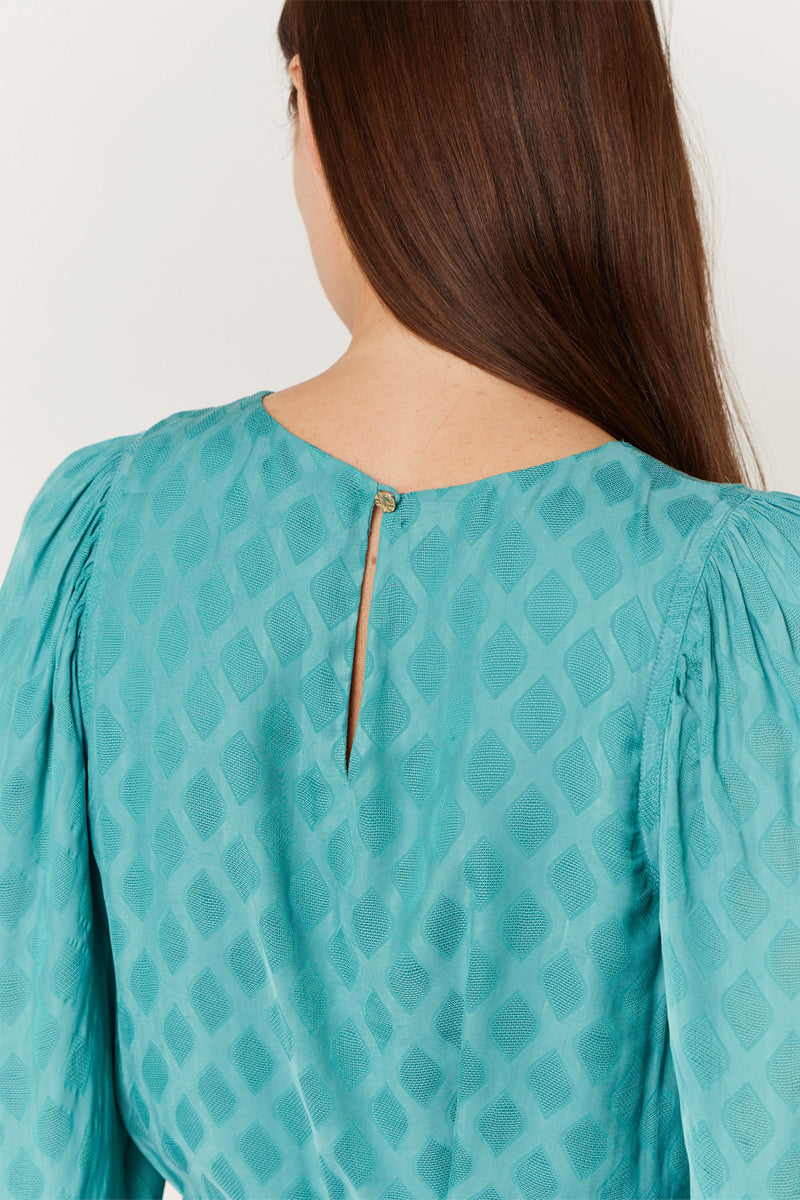 Short Plain Belted Dress - Duck