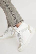 Baskets Montantes En Cuir - Blanc