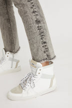 Baskets Montantes En Cuir - Blanc