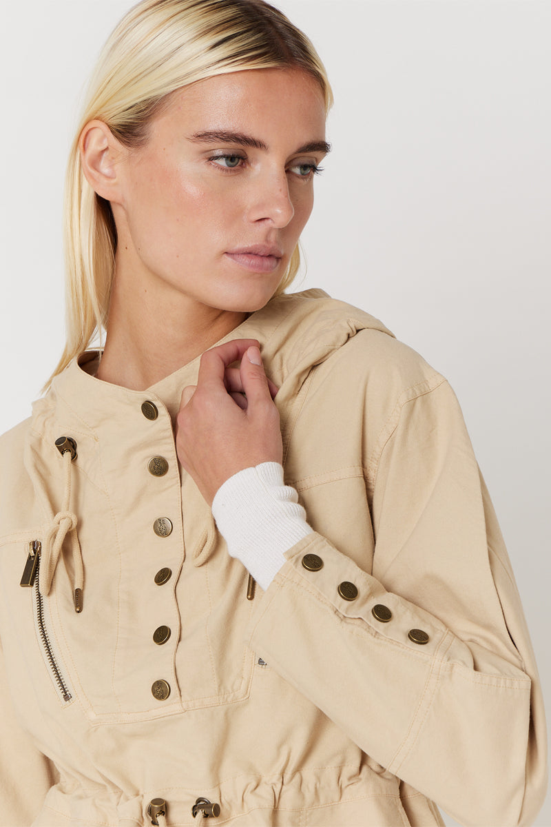 Berenice - Plain Parka - Beige