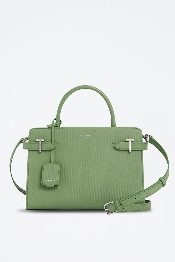 Bolso De Mano Mediano De Cuero Emilie - Verde