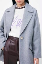Edwin Wool Coat - Light Grey Marl