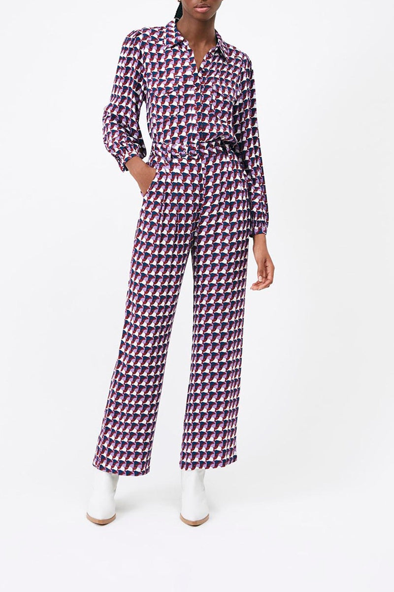 John High Waist Trousers - Mauve