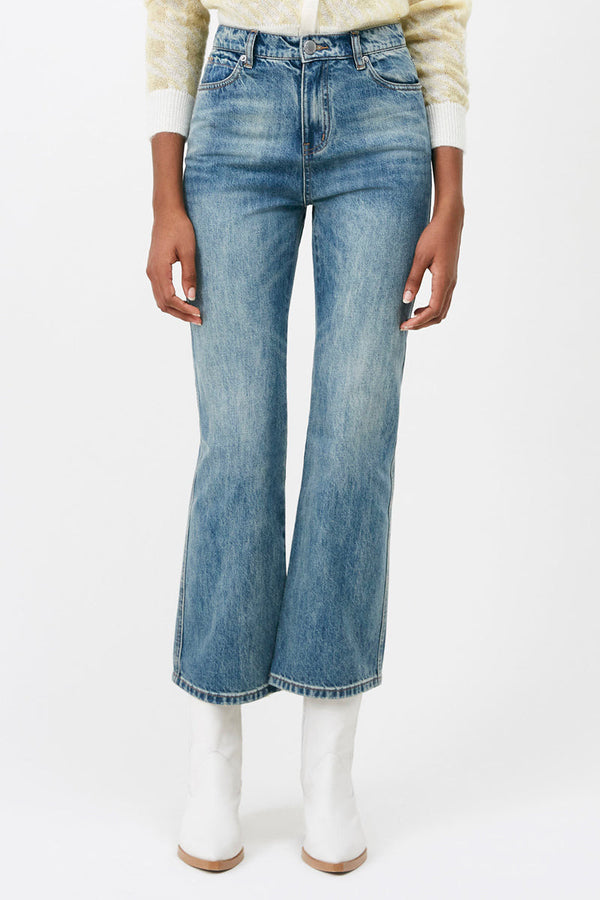 Jean 7/8 Taille Haute Ralph - Bleu Pétrole