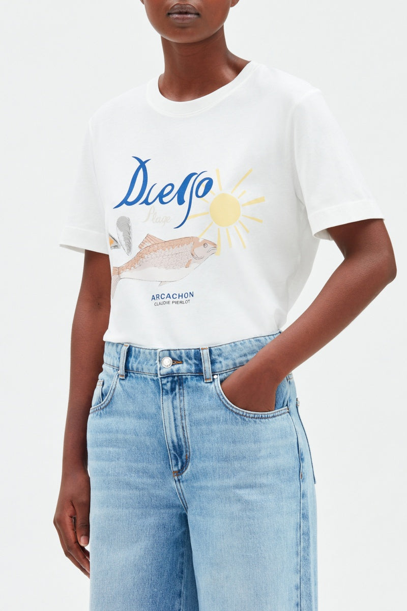 Claudie Pierlot - Camiseta - Crudo