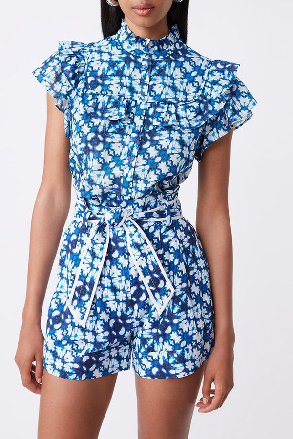 Blusa Leria - Azul y Blanco