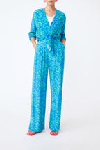 Pantalon Taille Haute Joy - Bleu