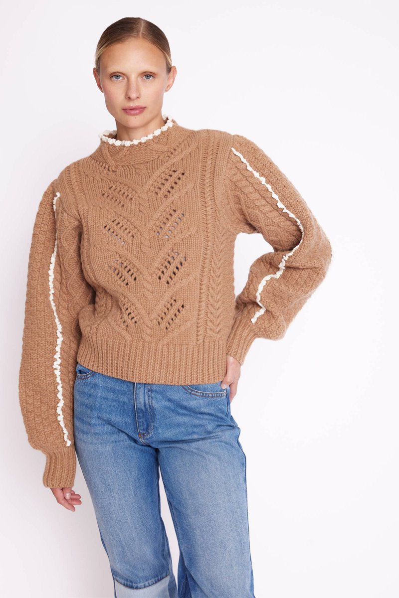 Berenice - High Neck Jumper Ml - Camel