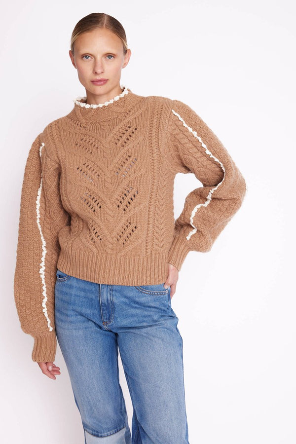 Berenice - High Neck Jumper Ml - Camel