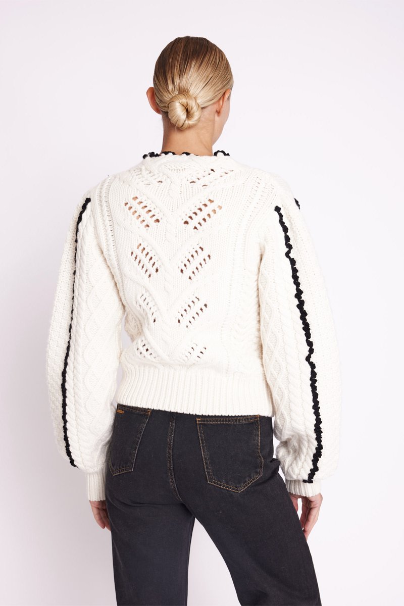 Berenice - Pull Col Montant - Off White