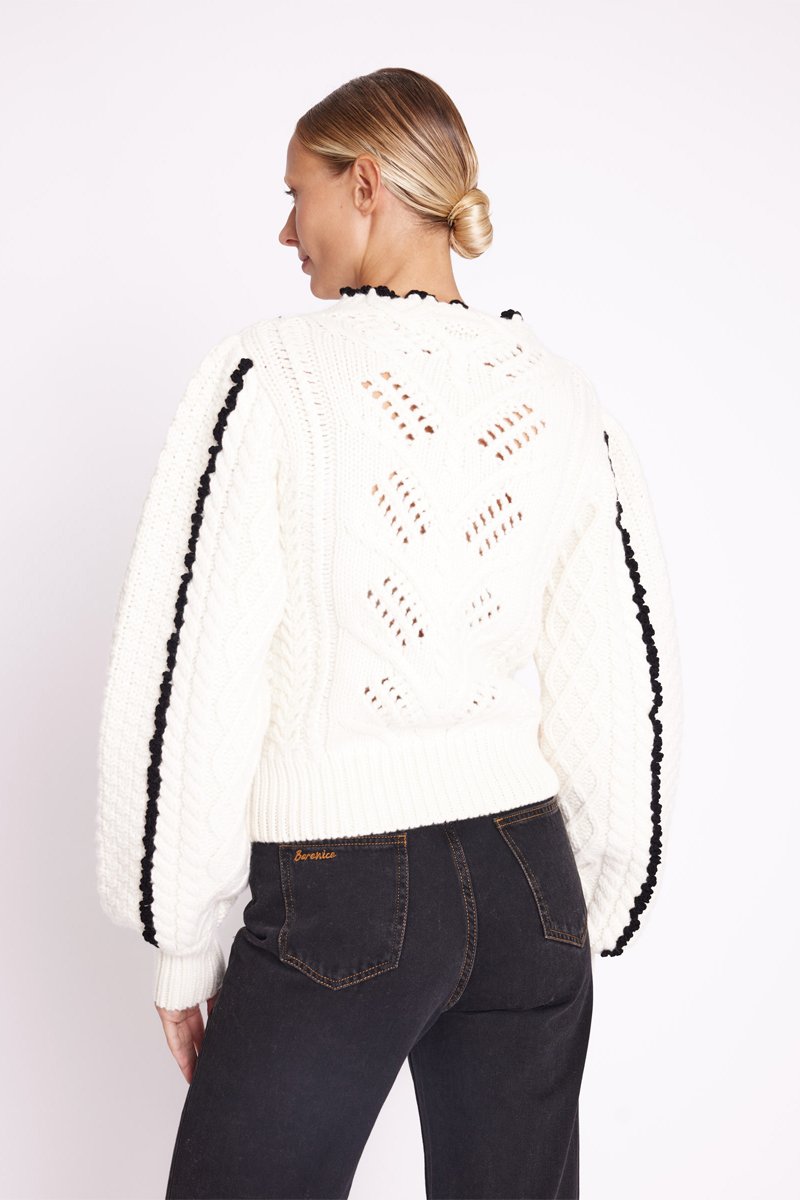 Berenice - Pull Col Montant - Off White