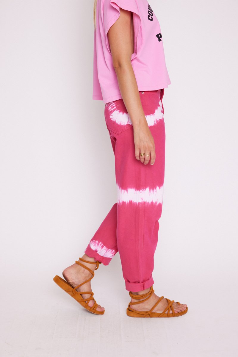 Delave Straight Jeans - Hologramfuchsia