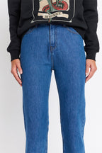 Straight Denim Jeans - Blue Denim