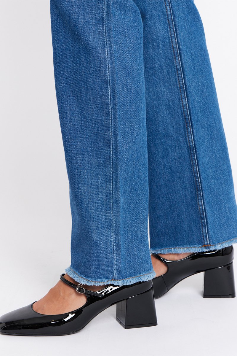 Straight Denim Jeans - Blue Denim