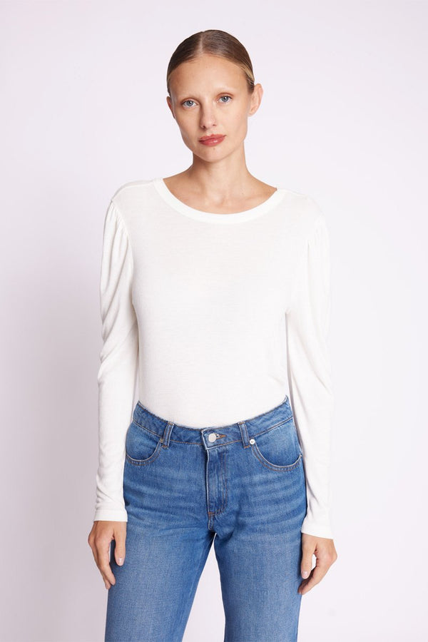 Berenice - T-Shirt Ml Col Rond Dos Nu - Off White