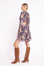 Berenice - Robe Courte Ouverture Cotes - Printlouna