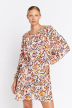 Berenice - Robe Manches Chauves-Souris - Print Frida