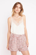 Berenice - Short Taille Haute En Tweed - Red