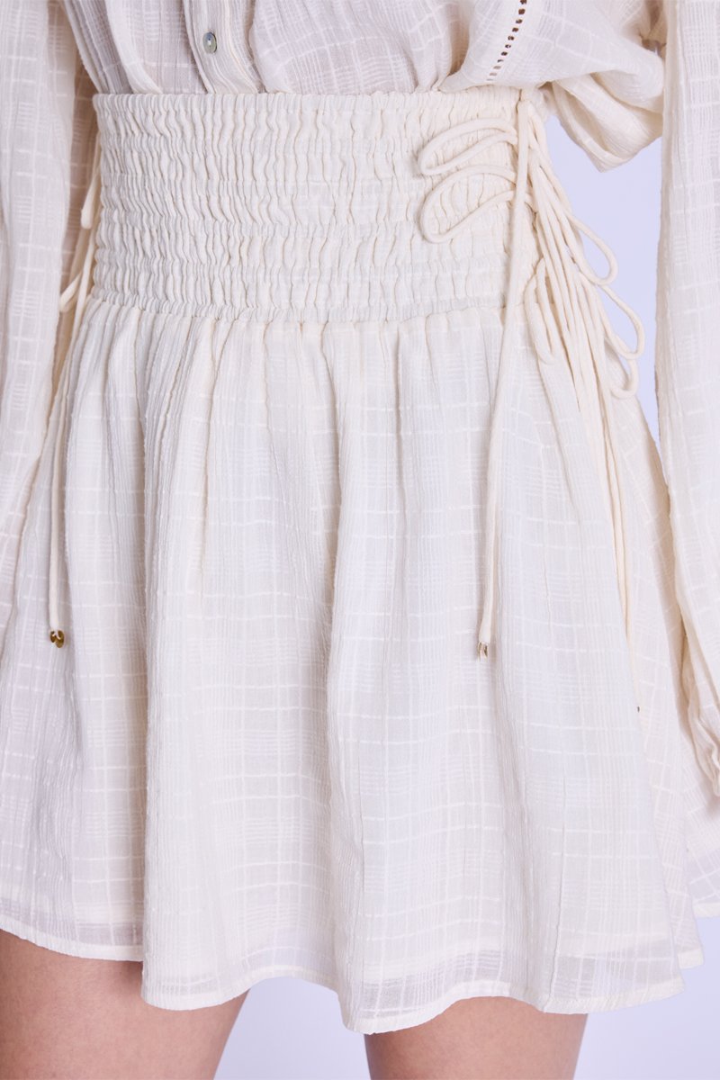 Short Smock Skirt - Offwhite
