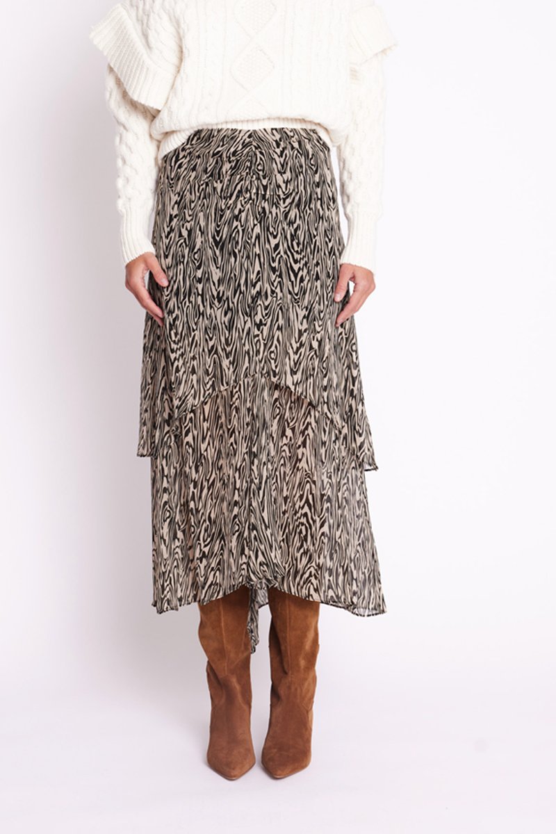 Jupe Longue - Print Fauve
